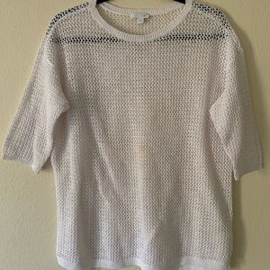 White knit sweater